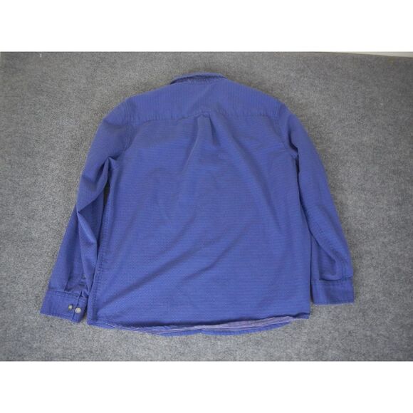 Carbon2Cobalt  Button‎ Down Shirt Size Large Blue Polka Dot Cotton Casual - Picture 11 of 12